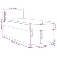 Boxspring met matras stof blauw 90x190 cm - thumbnail