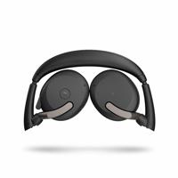 Jabra Evolve2 65 Flex Link380c MS + Ladepad On Ear headset Bluetooth Stereo Zwart Noise Cancelling Headset, Microfoon uitschakelbaar (mute), Volumeregeling, - thumbnail