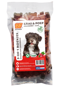 BF Petfood 3 in 1 Biscuits mini hondenkoekjes 3 x Cranberrysmaak