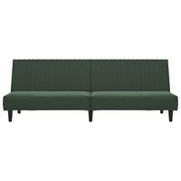 Slaapbank 2-zits fluweel donkergroen - thumbnail