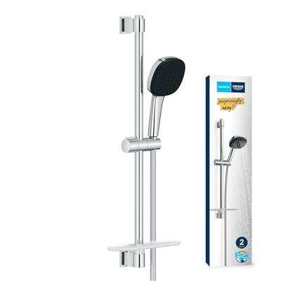 Doucheset met 2-straals douchekop, staaf, slang en planchet - GROHE Vitalio Comfort 110 26929001 - Waterbesparend - Chroom