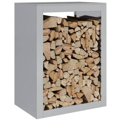 VidaXL Haardhoutrek 60x40x80 cm gegalvaniseerd staal
