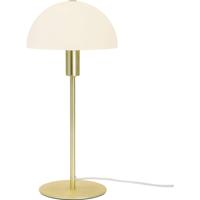 Kleine tafellamp wit & messing met E14 fitting en schakelaar Norlux Ellen 20 41 cm - thumbnail