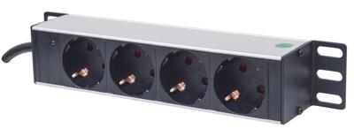 Intellinet 714020 10 inch Stekkerdoos voor patchkast Incl. 2 metalen houders voor 10 kasten Aluminium, Zwart Intellinet 714020 10 inch Stekkerdoos voor patchkast Incl. 2 metalen houders voor 10 kasten Aluminium, Zwart
