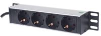 Intellinet 714020 10 inch Stekkerdoos voor patchkast Incl. 2 metalen houders voor 10 kasten Aluminium, Zwart - thumbnail