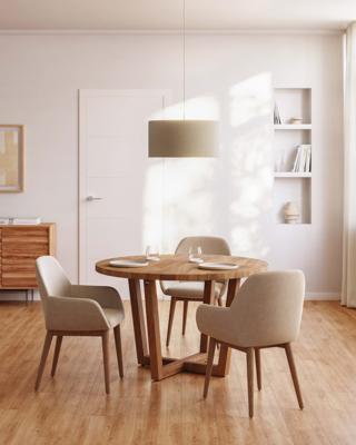 Kave Home Eetkamerstoel 'Konna' kleur Beige Kave Home Eetkamerstoel 'Konna' kleur Beige