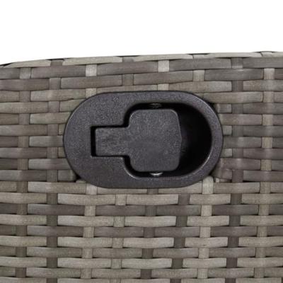 9-delige Tuinset met kussens poly rattan grijs