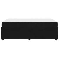 Bedframe met matras met matras Zwart 120 x 190 cm Fluweel - thumbnail