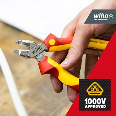 Wiha Afstrip-zijkniptang Professional electric met DynamicJoint® | 160 mm | 6 1/2" | In blisterverpakking - 27431 - 27431