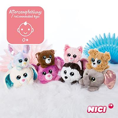 Nici glubschis pluchen knuffel liggende hond lollidog, 15cm