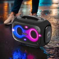 N-GEAR NRG600 - Bluetooth Speaker - Partybox met Verlichting + 2 Microfoons - IPX5 Waterdicht - Zwart - thumbnail