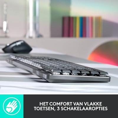 Logitech MX Mechanical toetsenbord Draadloos Grijs - Kailh Choc Brown V2 - thumbnail