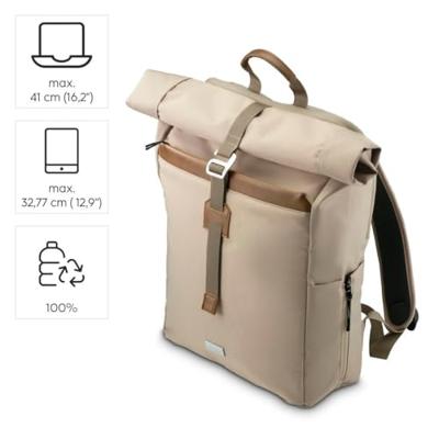 Hama Laptop-rugzak Silvan Rolltop Duurzaam Tot 41 Cm (16,2) Beige