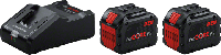 Bosch Blauw 2 x procore18v 12.0ah + 1 x gal 18v-160 | accuset - 1600a02t5w - thumbnail