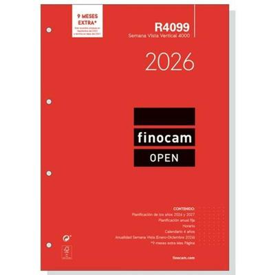 Boekhoudkundige verwerking van openbaarmakingen Finocam OPEN R4099 A4 2026 21 x 29,7 cm
