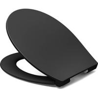 Saqu toiletbril met quickrelease en softclose glanzend zwart - thumbnail