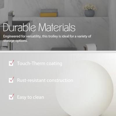 Metaltex toiletrolhouder voor 3 rollen 58x15 cm zwart - thumbnail