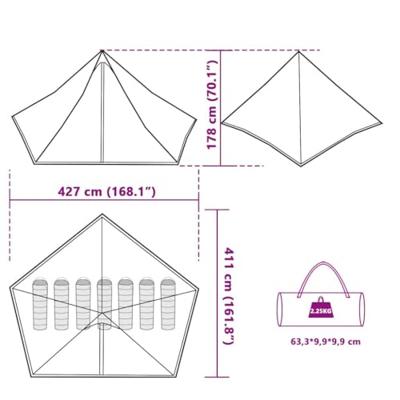 VidaXL Tipitent voor gezin 7-persoons waterdicht groen VidaXL Tipitent voor gezin 7-persoons waterdicht groen