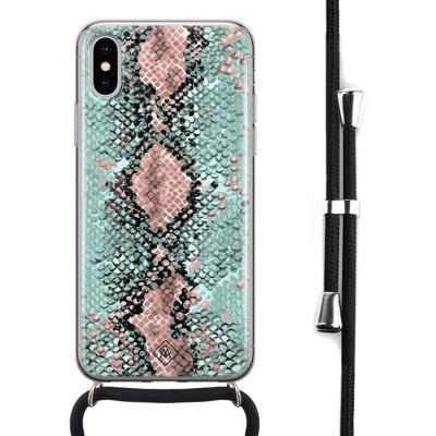 iPhone X/XS hoesje met koord - Snake pastel iPhone X/XS hoesje met koord - Snake pastel