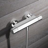 Hotbath Cobber thermostatische douchemengkraan met half duims doucheslang onderaansluiting mat wit B008WH - thumbnail