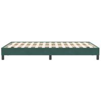 Boxspring zonder matras fluweel donkergroen 120x210 cm - thumbnail