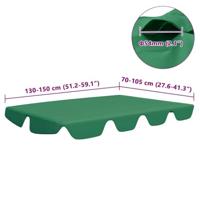 Vervangingsluifel voor schommelbank 150/130x105/70 cm groen - thumbnail