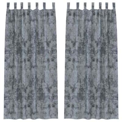 VidaXL Velvet gordijnen 2 pcs zilvergrijs 260 x 140 cm fluweel VidaXL Velvet gordijnen 2 pcs zilvergrijs 260 x 140 cm fluweel