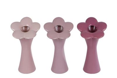 Vaas Bloem L lila/roze/fuchsia a3 aardew 11x11x25cm Vaas Bloem L lila/roze/fuchsia a3 aardew 11x11x25cm