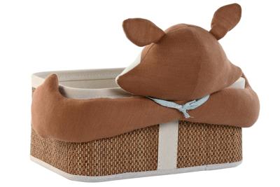 Mandenset Home ESPRIT Blauw Bruin 43 x 33 x 32,5 cm (2 Onderdelen) - thumbnail