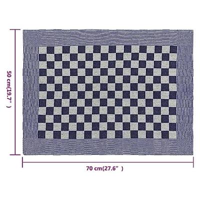 Keukendoeken 10 st 50x70 cm katoen blauw en wit
