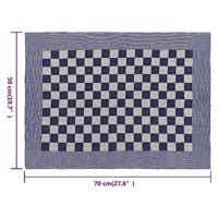 Keukendoeken 10 st 50x70 cm katoen blauw en wit - thumbnail