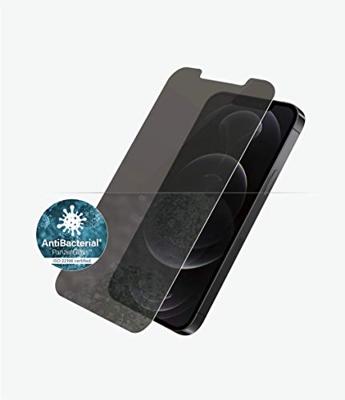 PanzerGlass Privacy P2708 Screenprotector (glas) Apple iPhone 12, iPhone 12 Pro 1 stuk(s) Anti-vingerafdruk, Antibacterieel, Meekijkbescherming PanzerGlass Privacy P2708 Screenprotector (glas) Apple iPhone 12, iPhone 12 Pro 1 stuk(s) Anti-vingerafdruk, Antibacterieel, Meekijkbescherming
