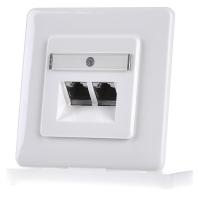 Rutenbeck 136112070 Netwerkdoos Inbouw (in muur) Inzet met centraalstuk en frame Wit