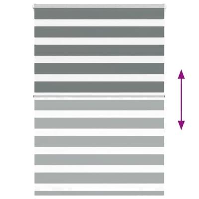 VidaXL Zebra rolgordijn 100x150 cm stofbreedte 95,9 cm donkergrijs