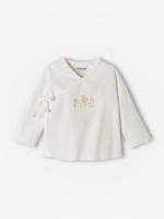 Babyhemdje voor pasgeborenen van biologisch katoen ecru - thumbnail