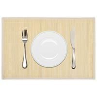 VidaXL 6 placemats bamboe 30 x 45 cm natuurlijk - thumbnail