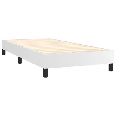 Boxspring met matras kunstleer wit 180x200 cm - thumbnail