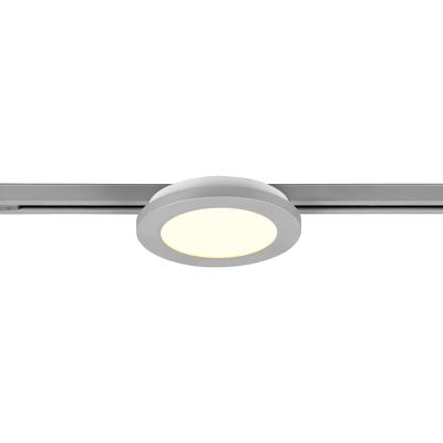 LED Railverlichting - Plafondlamp - Plafondverlichting - Trion Dual Camy - 2 Fase - 9W - Warm Wit 3000K - Dimbaar - Rond - Mat Titaan - Kunststof
