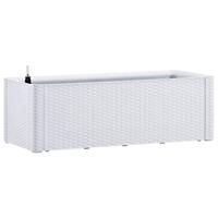Plantenbak hoog met zelfbewateringssysteem 100x43x33 cm wit - thumbnail