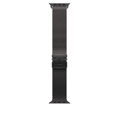 Apple Watch Band - Milanees bandje - 49 mm - Zwart - Large