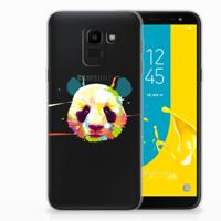 Samsung Galaxy J6 2018 Telefoonhoesje met Naam Panda Color - thumbnail