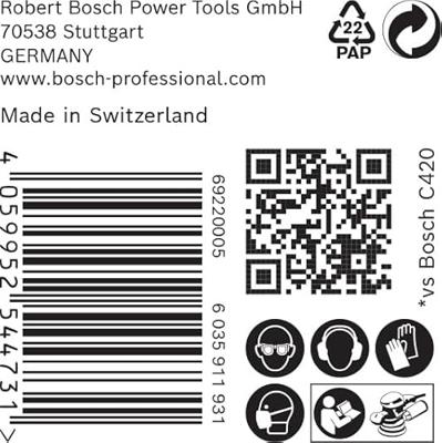 Bosch Accessories EXPERT C470 2608901135 Excenterschuurpapier Geperforeerd Korrelgrootte (num) 40 (Ø) 150 mm 50 stuk(s)