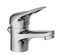 PORTO ééngreepsmengkraan wastafel, chroom keramische schijven geluidsarme, verwisselbare 40 mm cartouche flexibele metalen aansluitslangen 1 ¼" (Ø ca. 4 cm) kunststof-afvoerplug en waste-stang - thumbnail