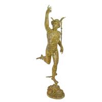 BRONZEN BEELD VAN MERCURY hoogte 195 cm - thumbnail