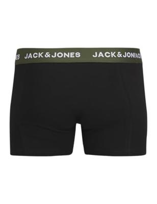 Heren Boxer Shorts Jack & Jones Jacaron Solid Trunks Zwart - Maat: XL