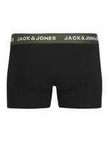 Heren Boxer Shorts Jack & Jones Jacaron Solid Trunks Zwart Maat L - thumbnail
