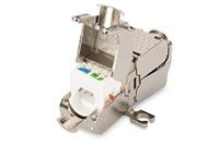 Digitus RJ45 / Connector Netwerk Adapter CAT 6A, Zonder connectoren [1x LSA, Snijklem, Snelaansluiting - 1x LSA, Snijklem, Snelaansluiting] Zilver, Staal - thumbnail