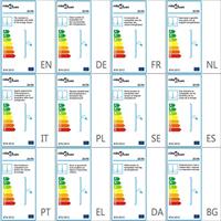 Kroonluchter met kralen rond 3xE14 wit - thumbnail