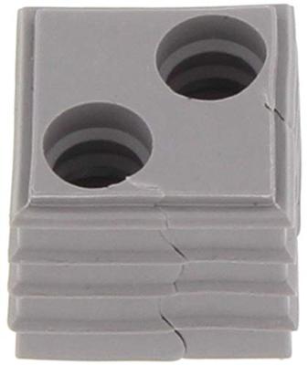 CONTA-CLIP KDS-DE 2X8 GR Afdichtingselement Met trekontlasting Klem-Ø (max.) 8 mm Thermoplastisch elastomeer Grijs 10 stuk(s)