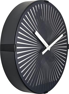 NeXtime - NeXtime - Wandklok - 30 cm - Plastic- Bewegend- Zwart -